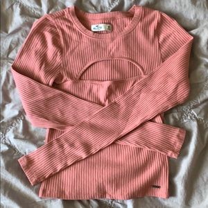 Hollister long sleeve pink shirt, worn once